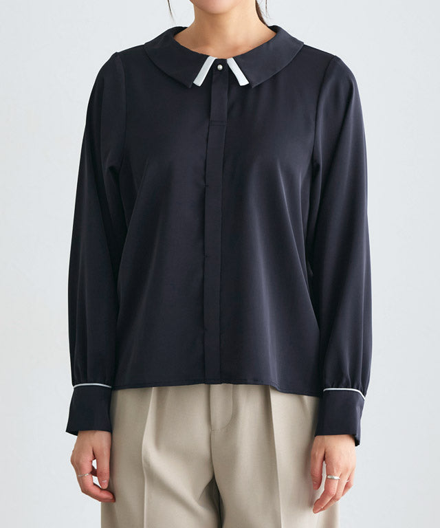 Layered Collar Style Blouse