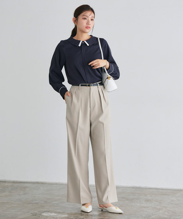 Layered Collar Style Blouse