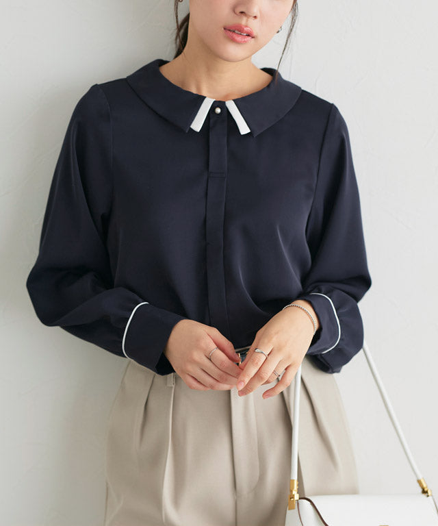 Layered Collar Style Blouse