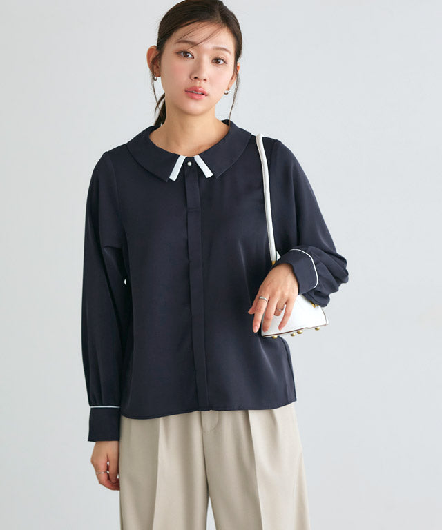 Layered Collar Style Blouse