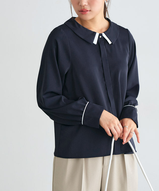 Layered Collar Style Blouse