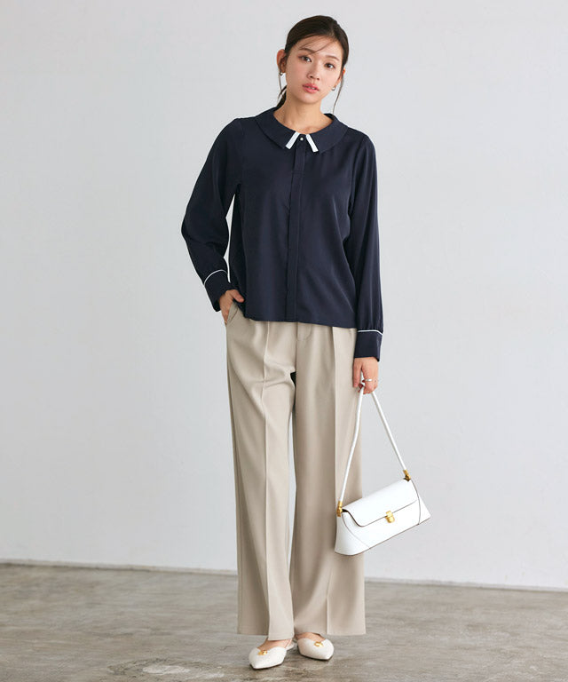 Layered Collar Style Blouse