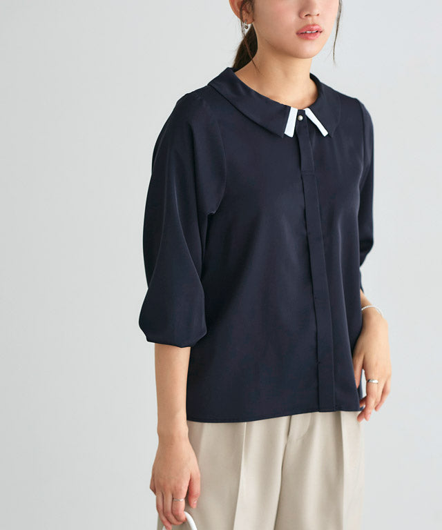 Layered Collar Style Blouse