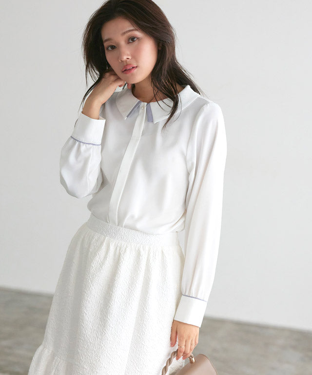 Layered Collar Style Blouse