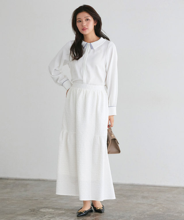Layered Collar Style Blouse