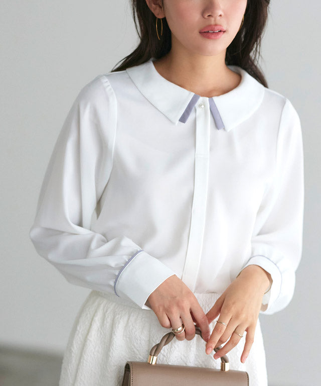 Layered Collar Style Blouse