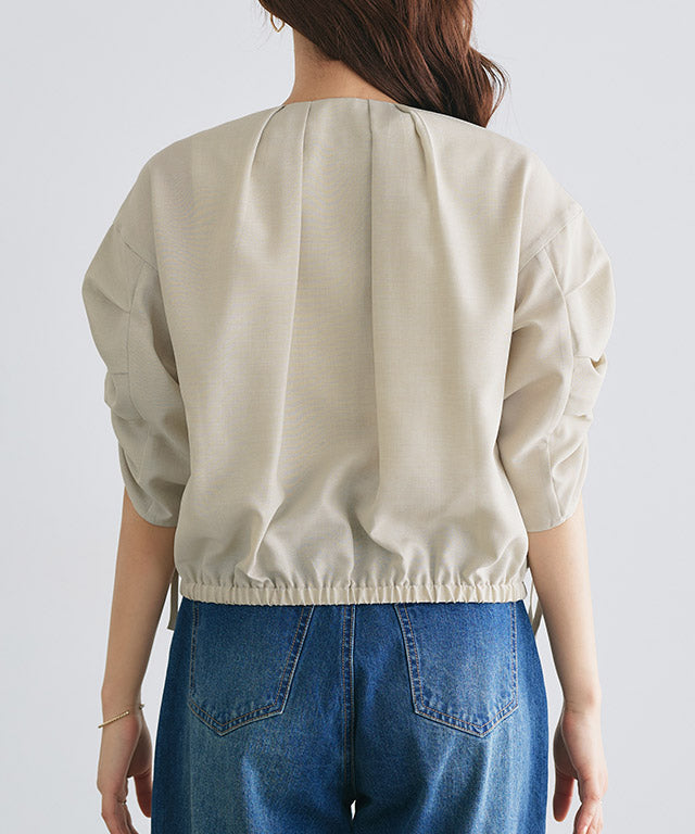 マーベラス バイ ピエロ marvelous by Pierrot リネンタッチライトブルゾン （ブラック） ブラック