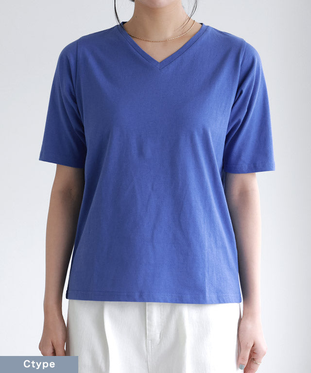 デザインが選べるベーシックTシャツ【Ctype】 （ブルー） ブルー