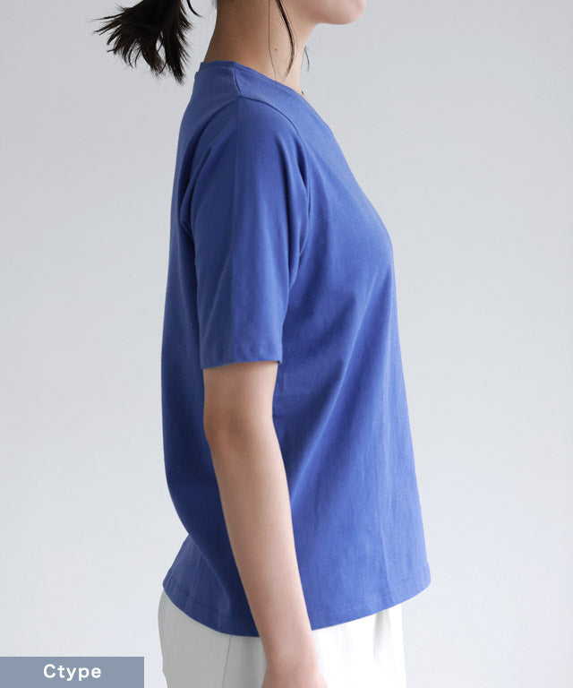 デザインが選べるベーシックTシャツ【Ctype】 （ブルー） ブルー