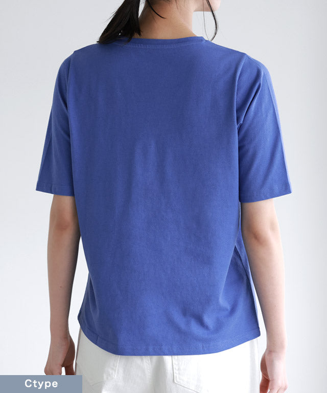 デザインが選べるベーシックTシャツ【Ctype】 （ブルー） ブルー