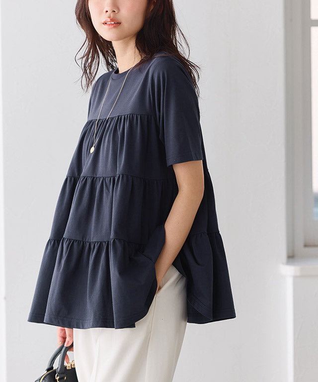 イージーケアティアードTシャツ （ネイビー） ネイビー