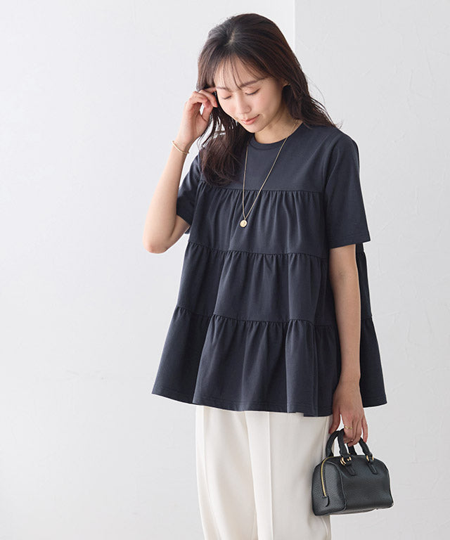 イージーケアティアードTシャツ （ネイビー） ネイビー