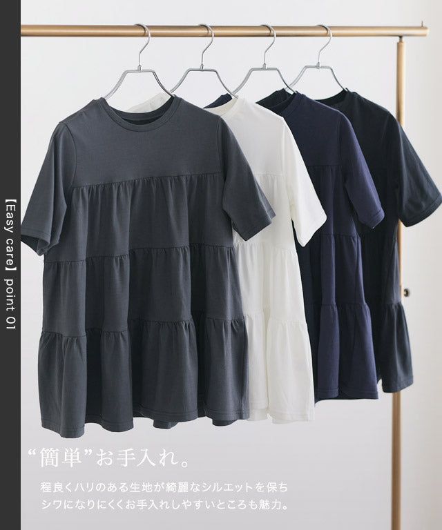 イージーケアティアードTシャツ （ネイビー） ネイビー