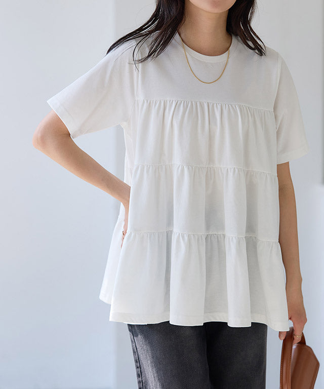 イージーケアティアードTシャツ （オフホワイト） オフホワイト