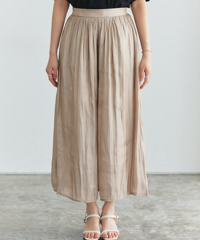 マーベラス バイ ピエロ marvelous by Pierrot シャイニーサテンワイドパンツ （ライトグレー） ライトグレー