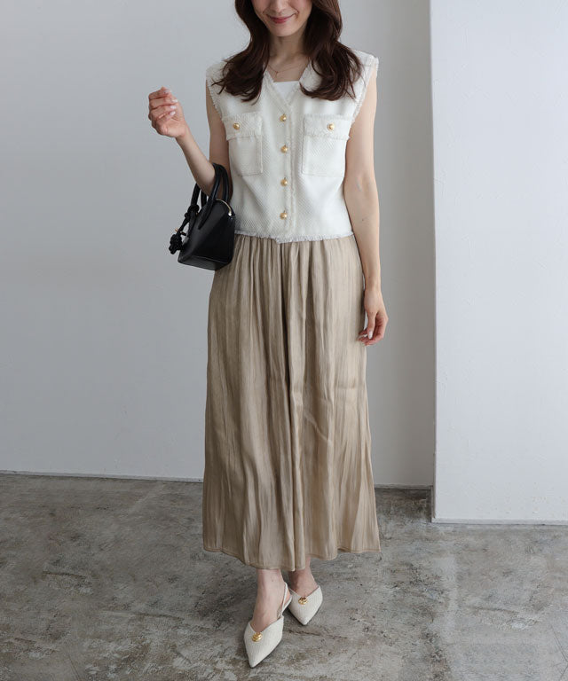 マーベラス バイ ピエロ marvelous by Pierrot シャイニーサテンワイドパンツ （ライトグレー） ライトグレー