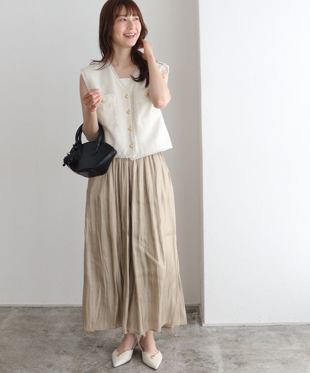 マーベラス バイ ピエロ marvelous by Pierrot シャイニーサテンワイドパンツ （ライトグレー） ライトグレー