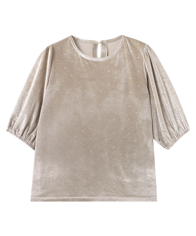 マーベラス バイ ピエロ marvelous by Pierrot ラメドットベロアトップス （ライトベージュ） ライトベージュ