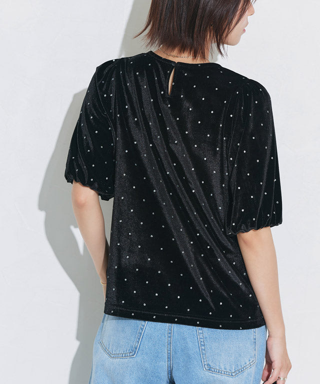 マーベラス バイ ピエロ marvelous by Pierrot ラメドットベロアトップス （ライトベージュ） ライトベージュ