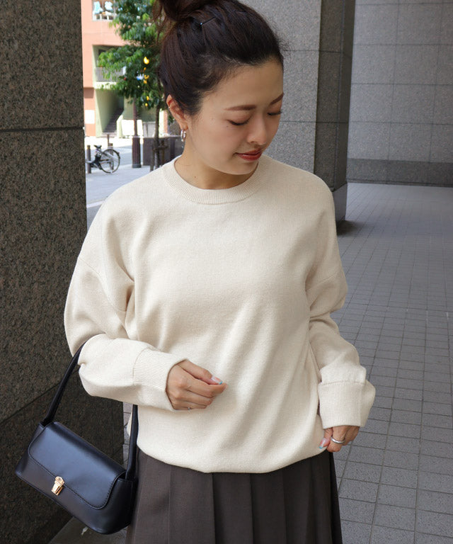 マーベラス バイ ピエロ marvelous by Pierrot 綿混ボリュームスリーブニット （アイボリー） アイボリー