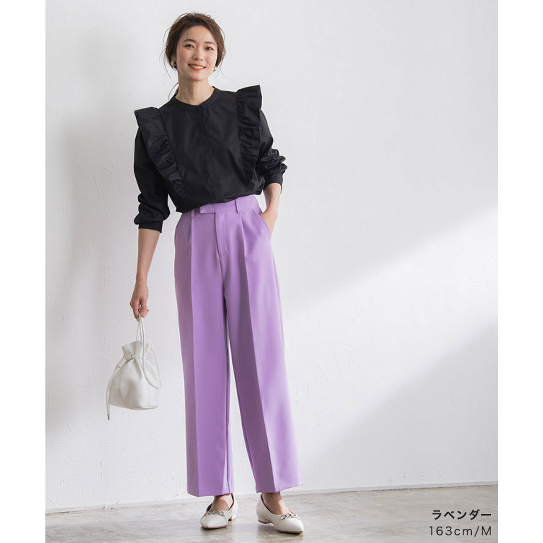 マーベラス バイ ピエロ marvelous by Pierrot センタープレスボックスパンツ （ホワイト） ホワイト