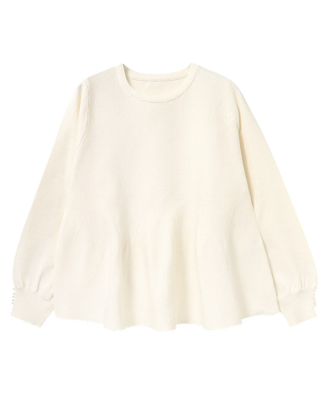 マーベラス バイ ピエロ marvelous by Pierrot 構築デザインペプラムニット （アイボリー） アイボリー