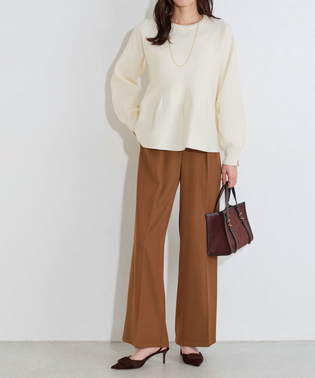 マーベラス バイ ピエロ marvelous by Pierrot 構築デザインペプラムニット （アイボリー） アイボリー