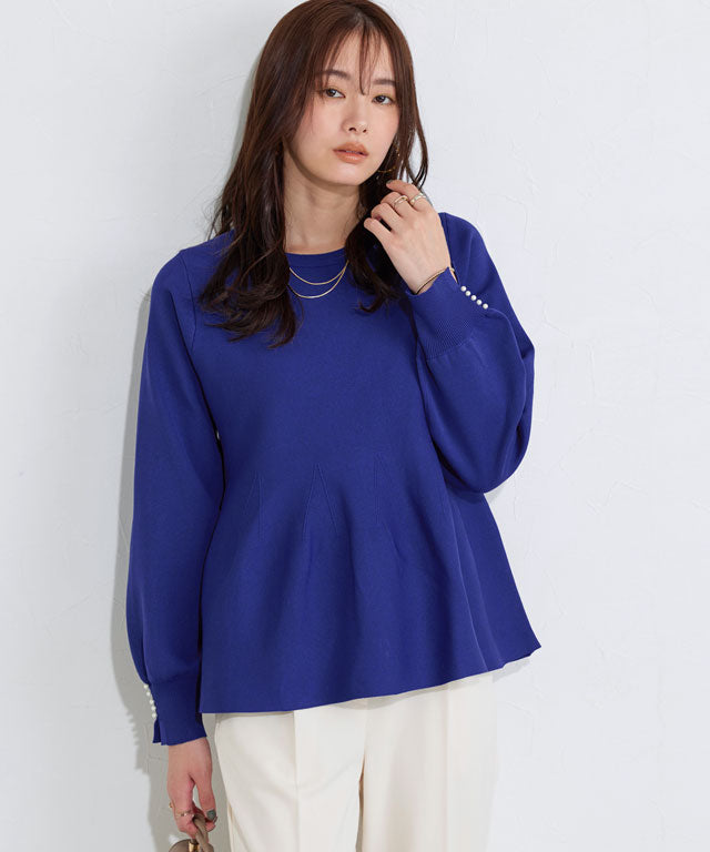 マーベラス バイ ピエロ marvelous by Pierrot 構築デザインペプラムニット （アイボリー） アイボリー