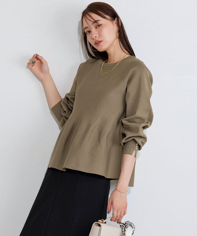 マーベラス バイ ピエロ marvelous by Pierrot 構築デザインペプラムニット （アイボリー） アイボリー