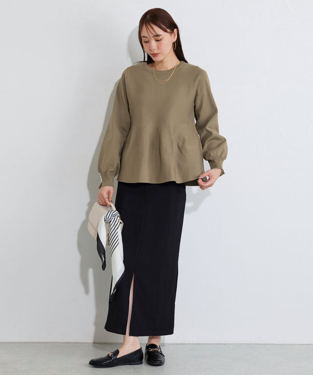 マーベラス バイ ピエロ marvelous by Pierrot 構築デザインペプラムニット （アイボリー） アイボリー