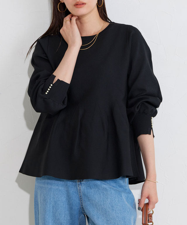 マーベラス バイ ピエロ marvelous by Pierrot 構築デザインペプラムニット （ブラック） ブラック