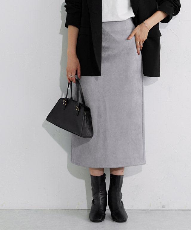 マーベラス バイ ピエロ marvelous by Pierrot カットスエードタイトスカート【ノーマル】 （グレー） グレー