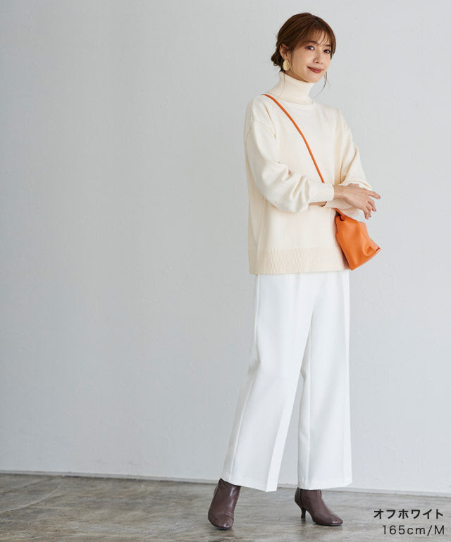 蓬鬆袖高領針織衫