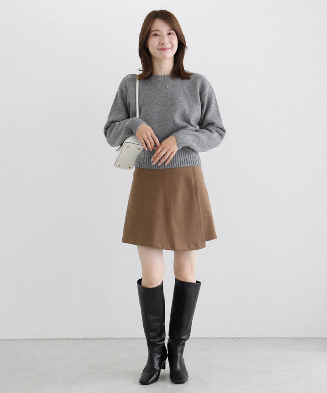 マーベラス バイ ピエロ marvelous by Pierrot ネックが選べる無地ラメクロップド丈ニット【クルーネック】 （ラメ/ベージュ） ラメ/ベージュ