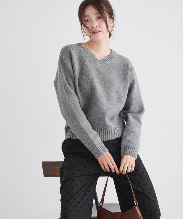 マーベラス バイ ピエロ marvelous by Pierrot ネックが選べる無地ラメクロップド丈ニット【クルーネック】 （ラメ/ベージュ） ラメ/ベージュ