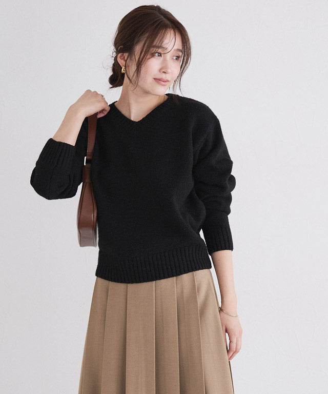 マーベラス バイ ピエロ marvelous by Pierrot ネックが選べる無地ラメクロップド丈ニット【クルーネック】 （ラメ/ベージュ） ラメ/ベージュ