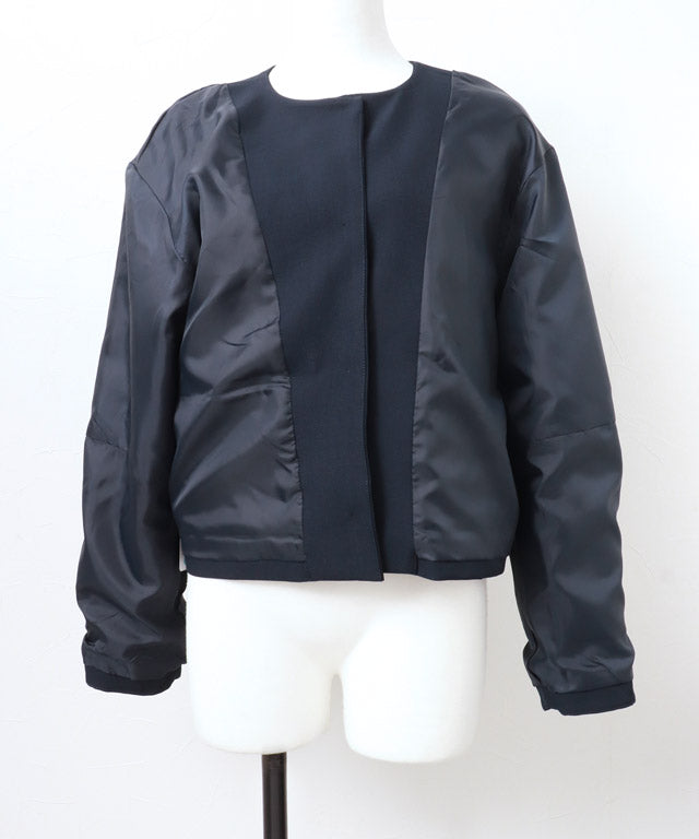 ピエロ Pierrot ゴールドボタンノーカラージャケット （チャコール） チャコール