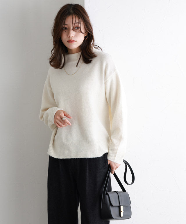 マーベラス バイ ピエロ marvelous by Pierrot ネックが選べるウールライクニット  【ボトルネック】