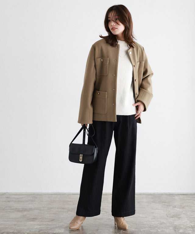 マーベラス バイ ピエロ marvelous by Pierrot ネックが選べるウールライクニット  【ボトルネック】