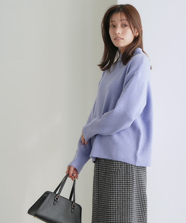 マーベラス バイ ピエロ marvelous by Pierrot ネックが選べるウールライクニット  【ボトルネック】