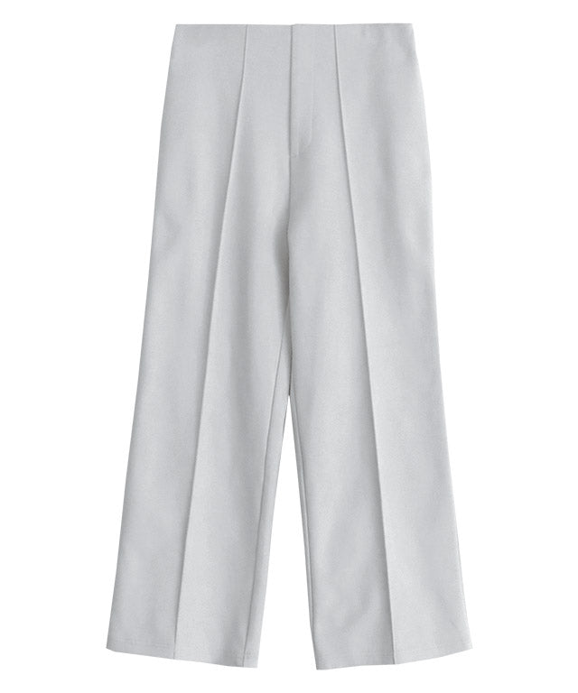 カット起毛ピンタックボックスパンツ （ライトグレー） ライトグレー