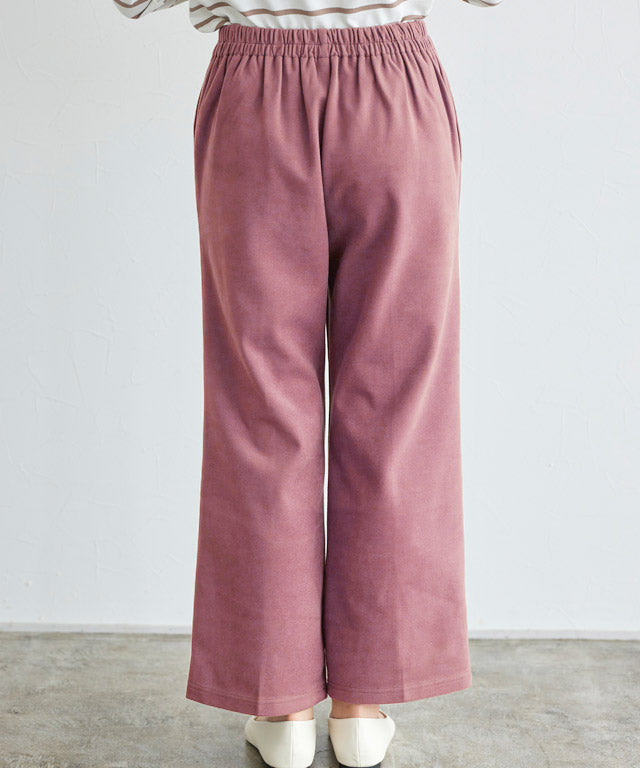 カット起毛ピンタックボックスパンツ （ライトグレー） ライトグレー