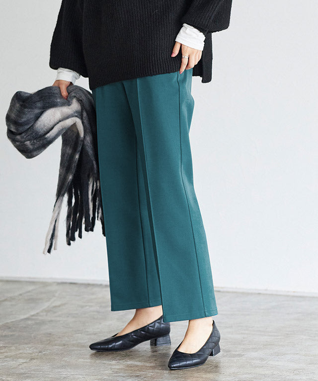 カット起毛ピンタックボックスパンツ （ライトグレー） ライトグレー