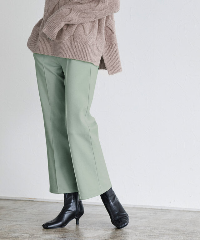 カット起毛ピンタックボックスパンツ