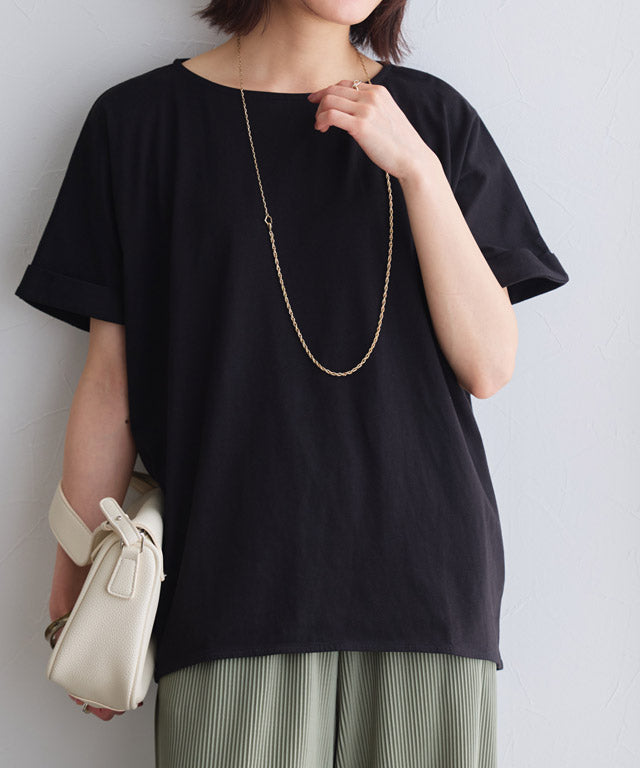 ピエロ Pierrot 綿100%選べるドルマンTシャツ （ブラック） ブラック