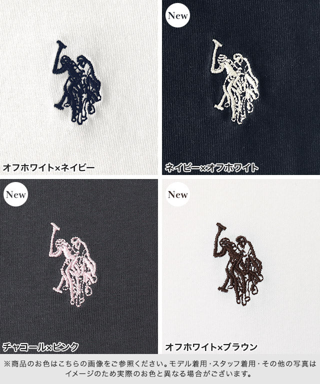ピエロ Pierrot 【U.S. POLO ASSN.】Tシャツ （チャコール×ピンク） チャコール×ピンク