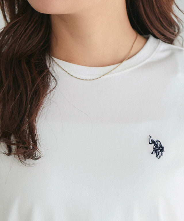 ピエロ Pierrot 【U.S. POLO ASSN.】Tシャツ （チャコール×ピンク） チャコール×ピンク