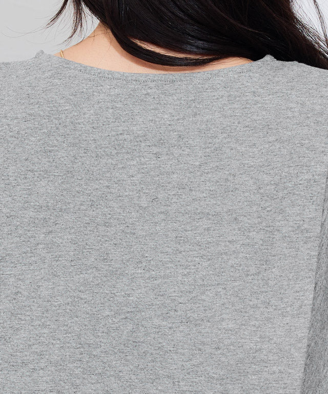 ピエロ Pierrot 汗ジミ防止タックドルマンTシャツ （杢グレー） 杢グレー