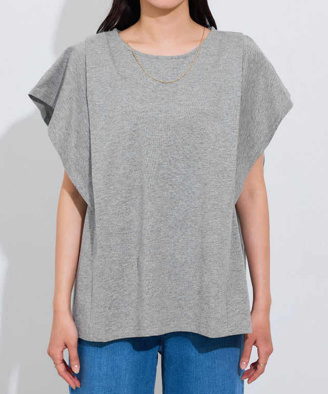 ピエロ Pierrot 汗ジミ防止タックドルマンTシャツ （杢グレー） 杢グレー