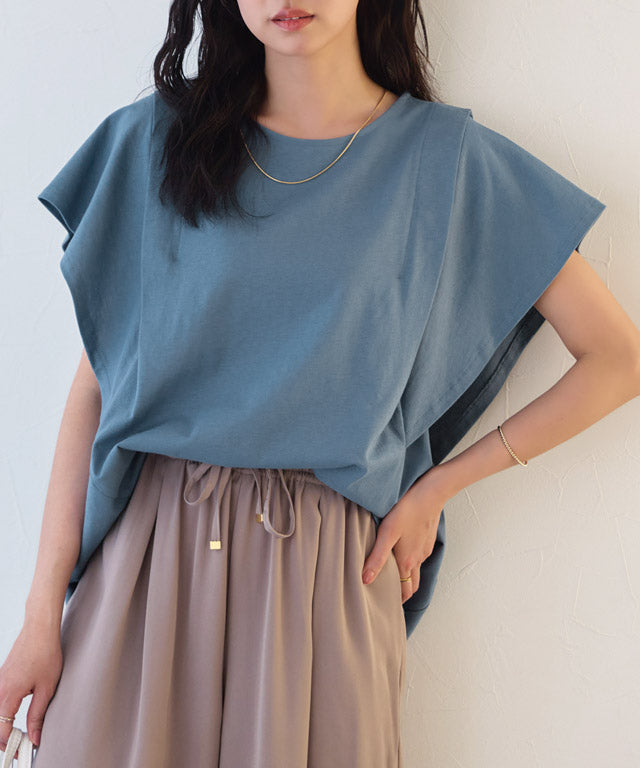 ピエロ Pierrot 汗ジミ防止タックドルマンTシャツ （杢グレー） 杢グレー
